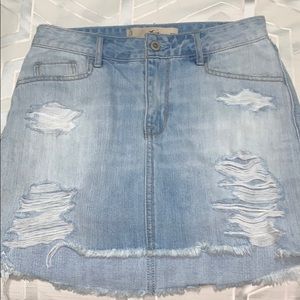 Hollister high rise denim skirt